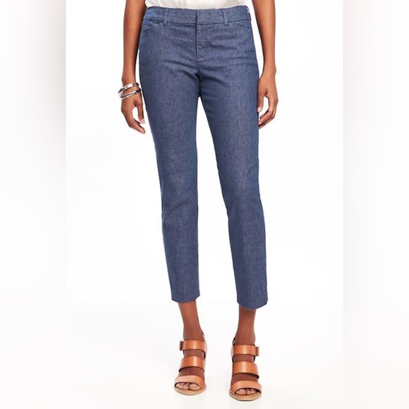 EUC Old Navy Pixie Linen Pants Night Flight (Blue) - 6 - Picture 1 of 10